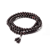 Red Sandalwood Bead Bracelet – Handcrafted,7mm x 108