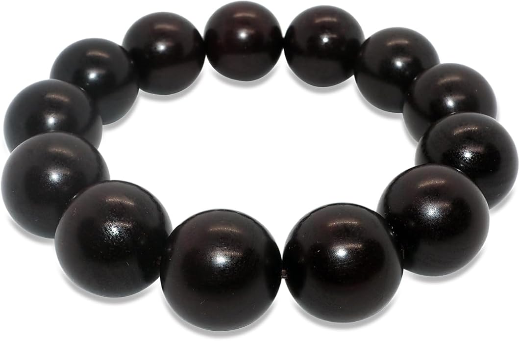 Red Sandalwood Meditation Bracelet – Handcrafted, 18mm