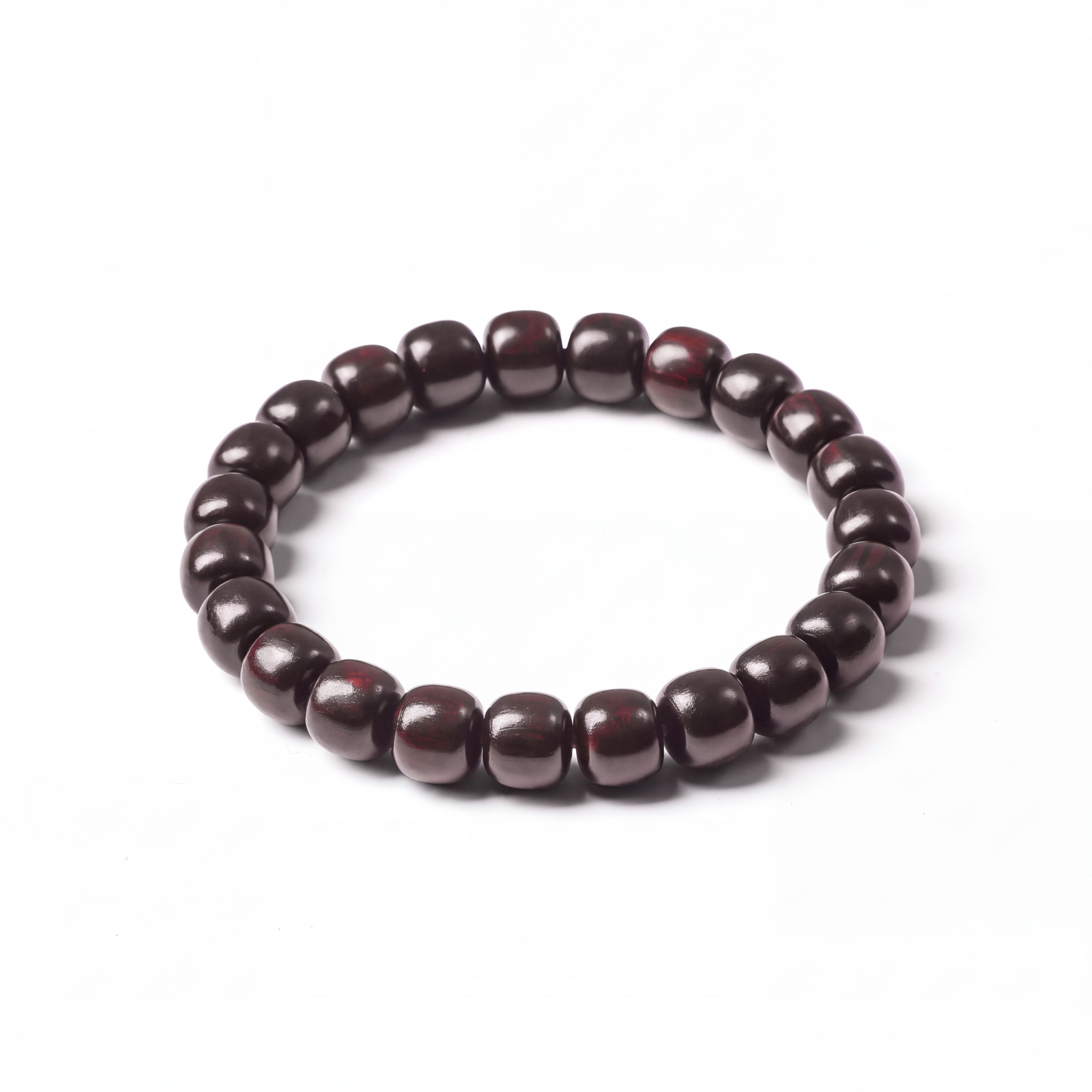 Red Sandalwood Meditation Bracelet – Handcrafted, 8mm x 9mm * 23
