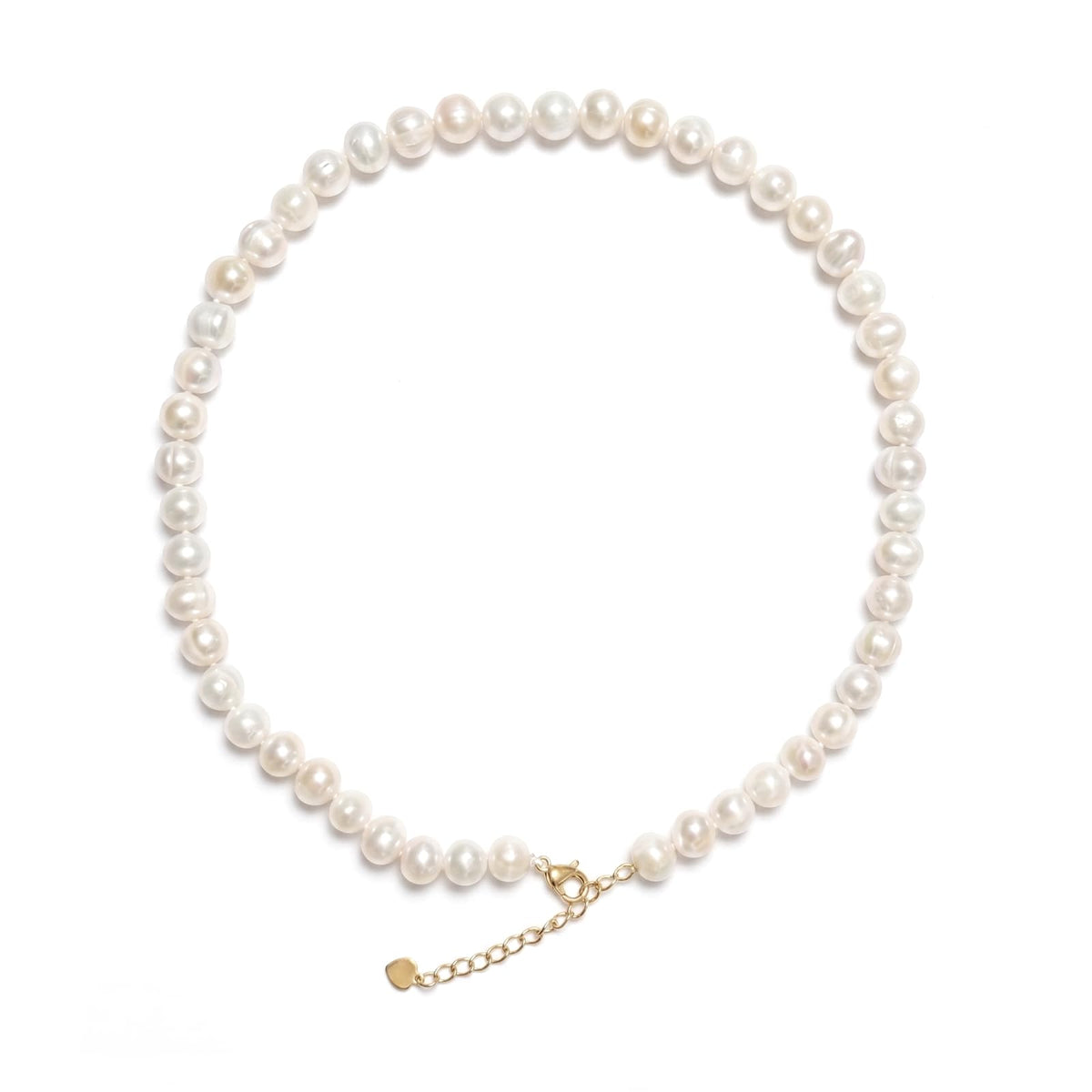 Freshwater Pearl Necklace 7mm - 8,16+2-inch