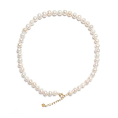 Freshwater Pearl Necklace 7mm - 8,16+2-inch