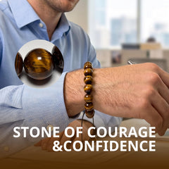 Tigers Eye Bracelet for Men 10mm x 17