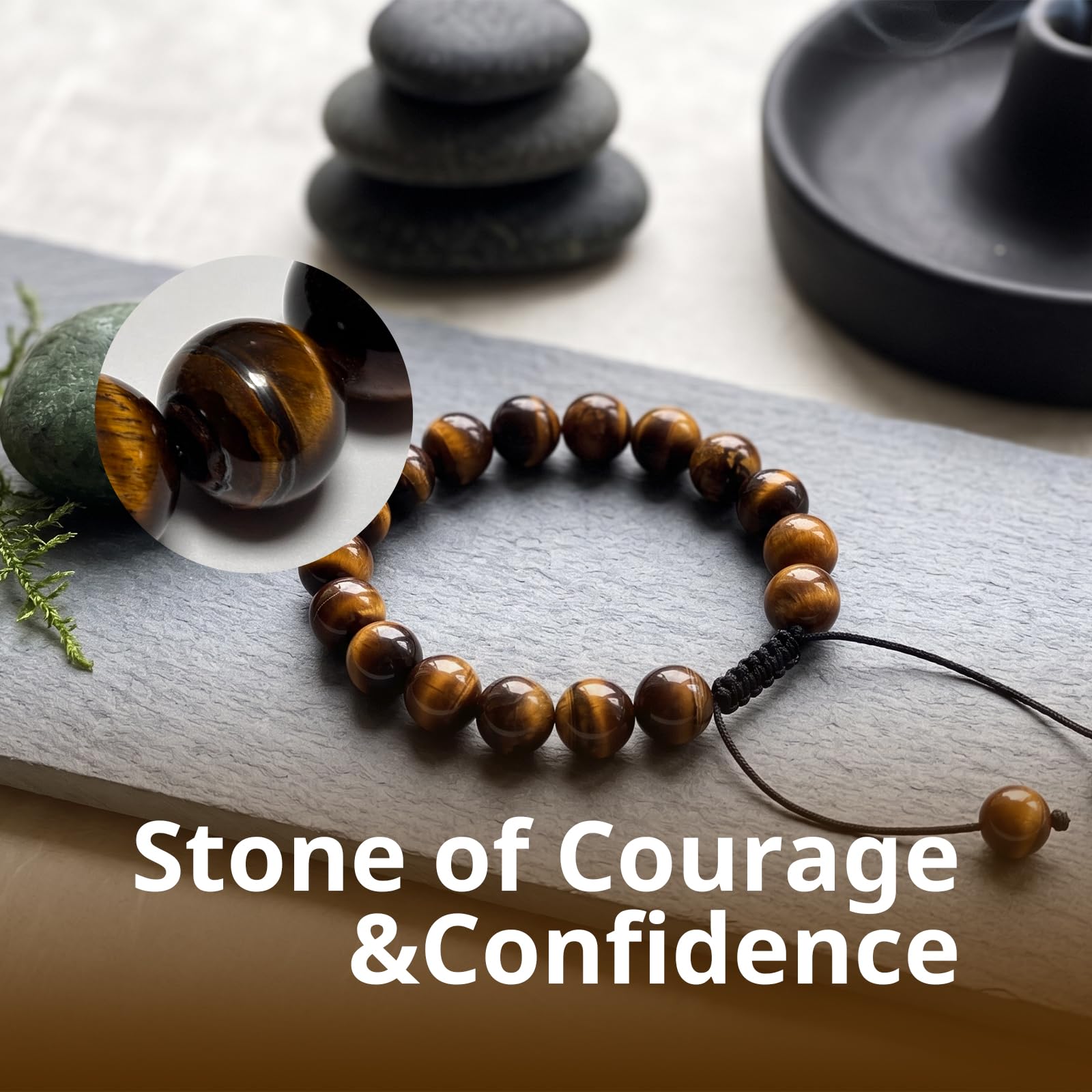 Tigers Eye Bracelet for Men 10mm x 17