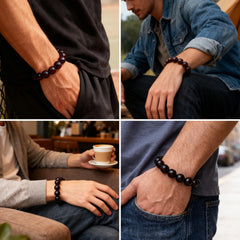 Red Sandalwood Meditation Bracelet – Handcrafted, 15mm * 15