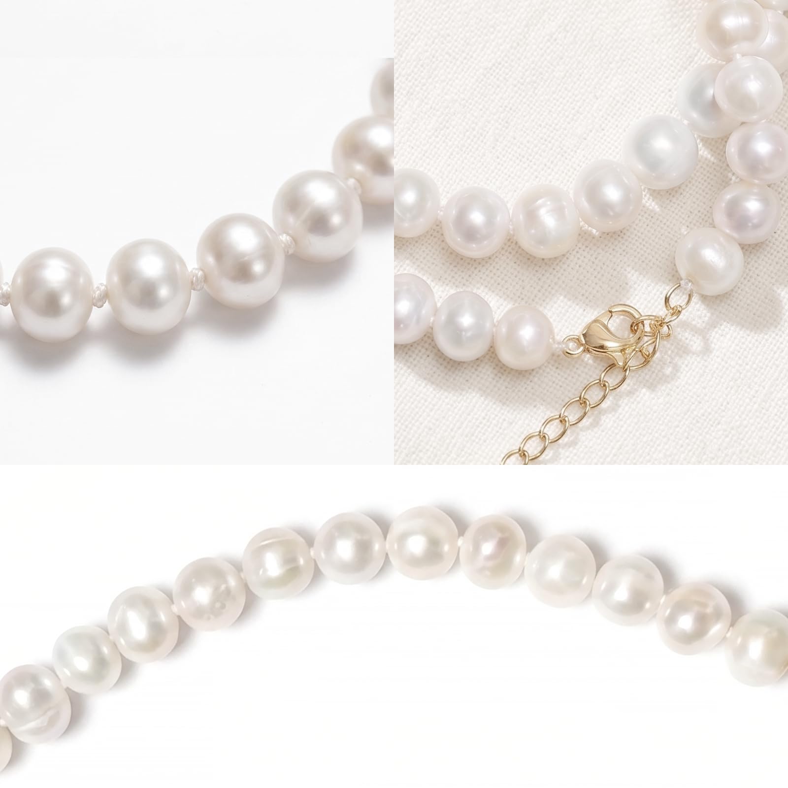Freshwater Pearl Necklace 7mm - 8,16+2-inch