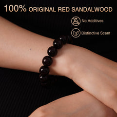 Red Sandalwood Meditation Bracelet – Handcrafted, 15mm * 15
