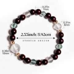Red Sandalwood & Zodiac Series – Aquarius 7mm x 16
