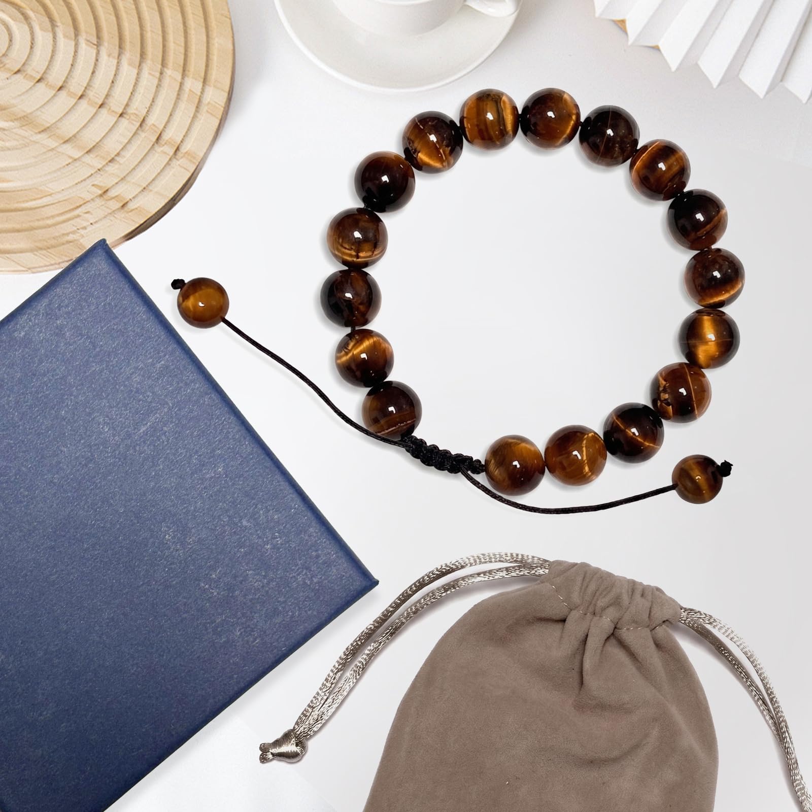 Tigers Eye Bracelet for Men 10mm x 17