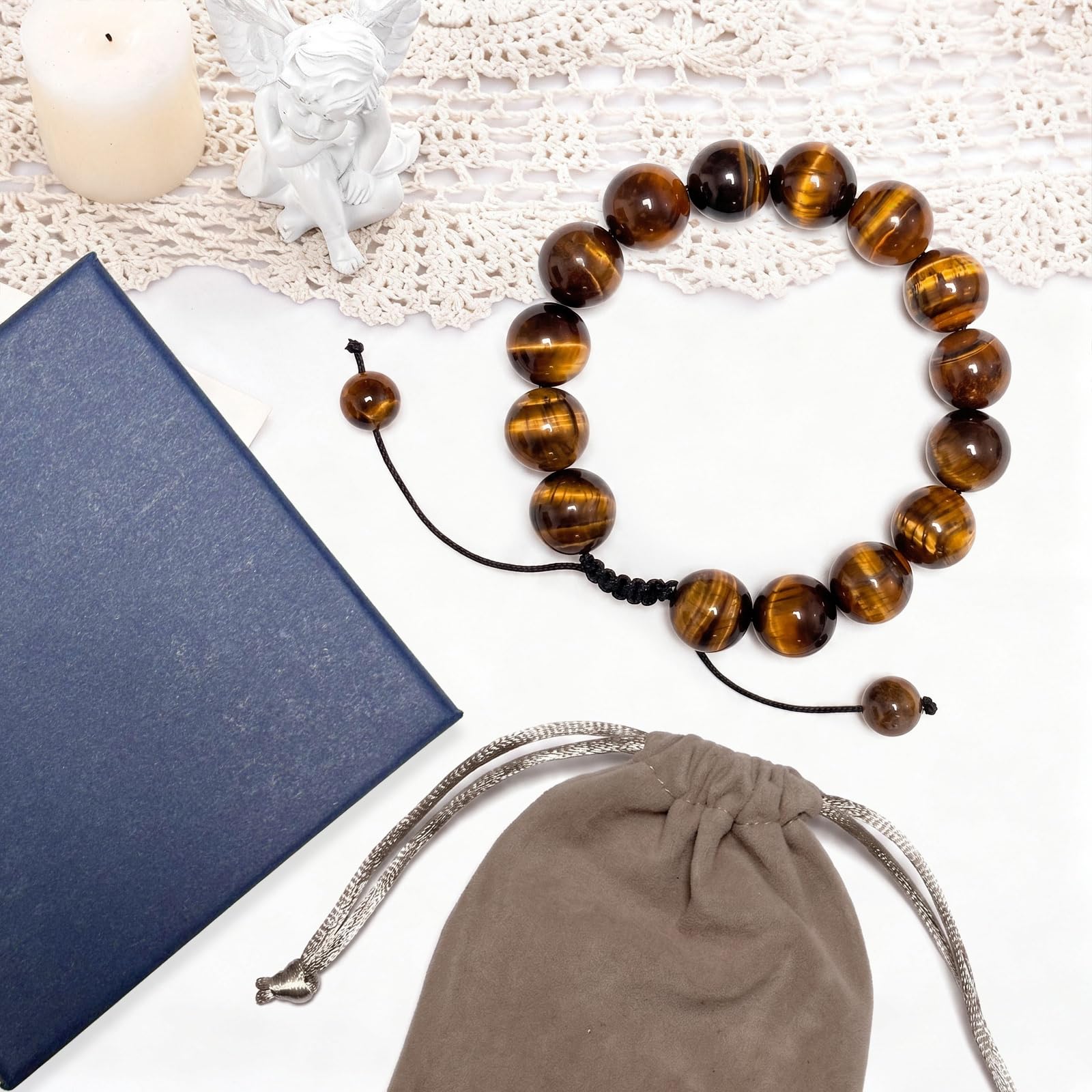 Tigers Eye Bracelet for Men 10mm x 17
